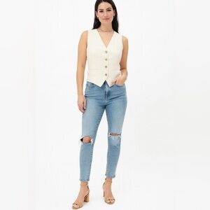 Banana Republic mid rise skinny ripped Light Blue Women's Jeans